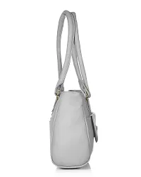Stylish Women Jennie Faux Leather Handbag Grey Medium-thumb3