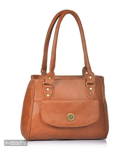Stylish Women Jennie Faux Leather Handbag Tan Medium-thumb2