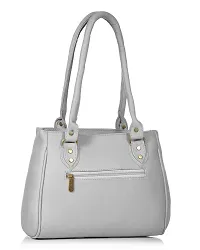 Stylish Women Jennie Faux Leather Handbag Grey Medium-thumb2