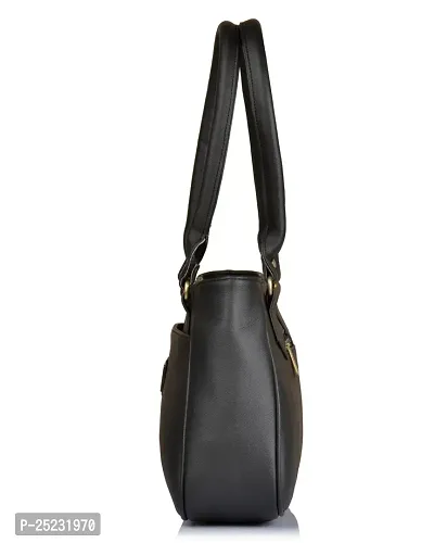 Stylish Women Spring Faux Leather Handbag Black Medium-thumb4