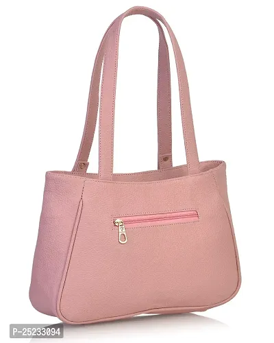 Stylish Women Titanic Faux Leather Handbag Light Pink Medium-thumb3