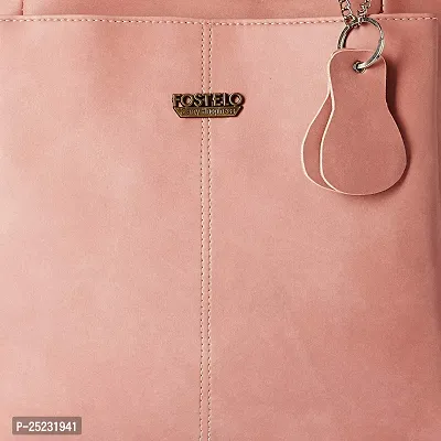 Stylish Women Florence Faux Leather Handbag Light Pink Large-thumb5