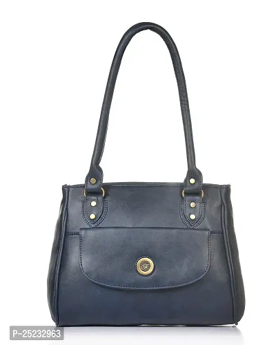 Stylish Women Jennie Faux Leather Handbag Blue Medium