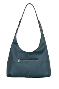 Stylish Women Faux Leather Versaze Hobo Shoulder Bag Blue Large-thumb3