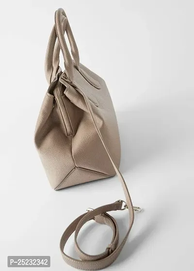 Stylish Women Zara Faux Leather Handbag Tan Medium-thumb4