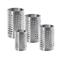 Konquer TimeS Stainless Steel Multipurpose Cutlery Holder, Spoon Holder for Kitchen  Dining Table | Spoon Holder Size 7, 8, 9 and 10 cm - Pack of 4, Random design-thumb1