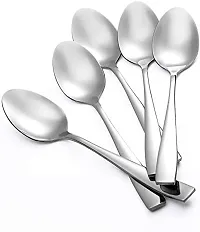 Konquer TimeS Stainless Steel Spoons Set Mirror Finish Modern Cutlery Spoons for Home, Kitchen |Tea Spoon | Small Spoon | 2 MM Thick | Set of 12 |-thumb1