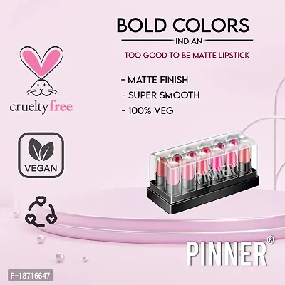 PINNER Matte Mini Long Lasting Pocket Lipstick Set-thumb4