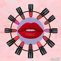 PINNER USA Look Mini Pocket Lipstick Combo (Red,Magenta, Mauve, Purple, Peach, Cherry, Nude, Maroon, Brown, Pink, Disco Orange, Chocolate, 17.5 g)-thumb3