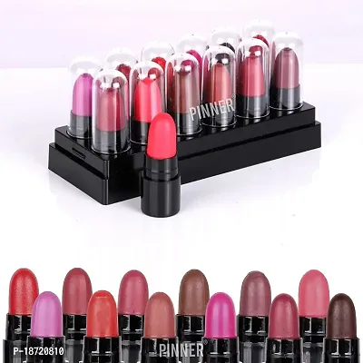 London Popular Mini Matte Travel Combo Lipstick Pack Of 12 Lipstick-thumb2