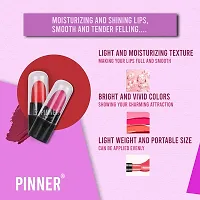 PINNER Matte Mini Waterproof and Long Stay Travel Friendly Pocket Lipstick Set (Mauve, Peach, Cherry, Magenta, Red, Nude, Maroon, Brown, Pink, Neon, Chocolate, Baby Pink, 18 g)-thumb4