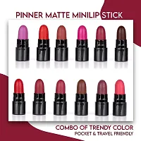 PINNER Mini Waterproof and Long Stay Travel Friendly Pocket Lipstick Set Of 12-thumb3