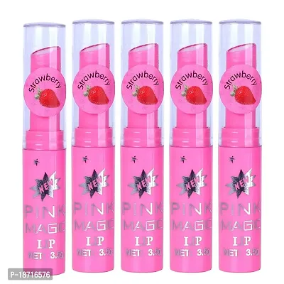 PINNER Fruit Extract Color Changing Pink Magic Lipstick Combo Pack of 5?(PINK, 17.5 g)