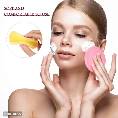 Pinner Face Cleaning Sponge with Headband Face Cleaning Makeup Remover Facial Sponges Soft Pad Puff Multicolor-thumb4