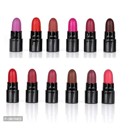 Trendy Multicoloured Matte Lipstick Set Of 12-thumb2