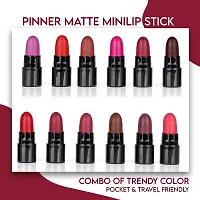 PINNER Matte Multicolor Mini Lipstick Set Combo For Woman  Clg Grils  Travel Size  (Multicolor, 8 g) Pack Of 12-thumb4