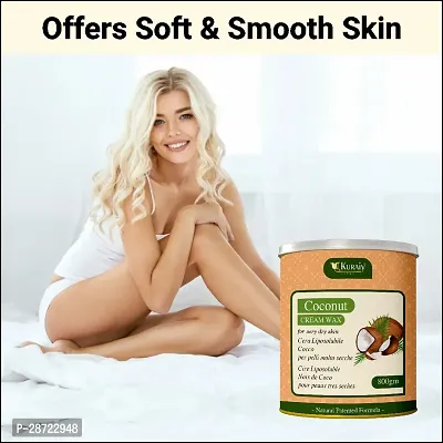 KURAIY Coconut Wax for Smooth Hair Removal - 800gm Coconut extracts For all skin types Removes Tan, Dead Skin For Arms, Legs and Full body (Pack of 2)-thumb5