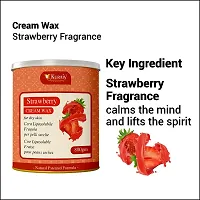 KURAIY strawberry  Wax for Smooth Hair Removal - 800gm strawberry  extracts For all skin types Removes Tan, Dead Skin For Arms, Legs and Full body (Pack of 2)-thumb2