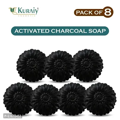 Kuraiy Activated Charcoal Deep Cleansing Bath Soap, 100g (Pack of 7)  (7x 100 g)