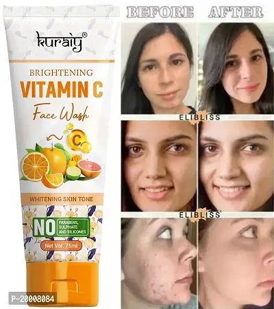 KURAIY Vitamin C nbsp;Facial Cleanser Brush Head Design Face Massage Washing Deep Cleansing