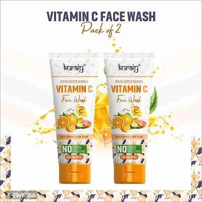 Kuraiy Vitamin C Face Wash Soothing Clear Calming Facial Cleanser Face Wash Pack Of 2