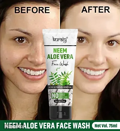 KURAIY Amazing NEEM ALOE VERA Facial Cleanser Face Washing Remove Blackhead Face wash