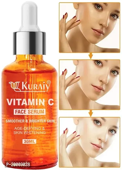 KURAIY Vitamin C Face Serum - Skin Brightening Serum , Anti-Aging, Skin Repair, Supercharged Face Serum, Dark Circle, Fine Line  Sun Damage Corrector Face Serum -30 ml