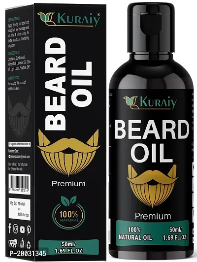 KURAIY Beard Growth Oil Men Anti Hair Loss Grow Moustache Oil Thicker Fuller Gentlemen's Beard Hair Extension Pro 50ml-thumb3