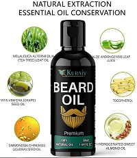 KURAIY Beard Growth Oil Men Anti Hair Loss Grow Moustache Oil Thicker Fuller Gentlemen's Beard Hair Extension Pro 50ml-thumb3