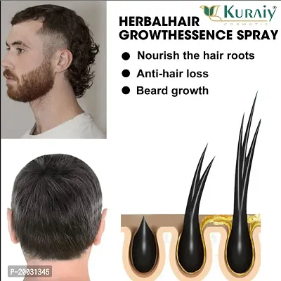 KURAIY Beard Growth Oil Men Anti Hair Loss Grow Moustache Oil Thicker Fuller Gentlemen's Beard Hair Extension Pro 50ml-thumb5