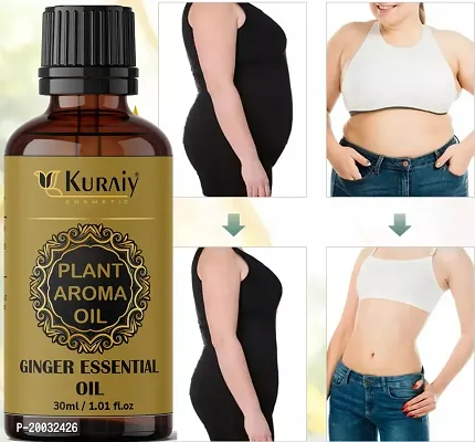 KURAIY 100% Pure Essential Oils Natural Ginger Oil Massage Oil Lymphatic Drainage Therapy Anti Aging Plant Essential Oil Beauty Health-thumb0