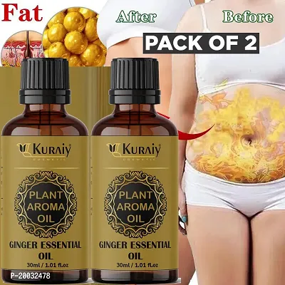 KURAIY New Fat Loss Oil, Drainage Oil 30ml Belly Natural Drainage Ginger Oil Essential Relax Massage Liquid, Belly And Waist Stay Perfect Shape