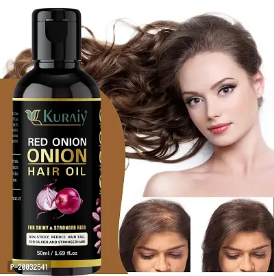 KURAIY Human Herbal Onion Hair Oil For 10X Faster Hair Growth (Pack of 1, 50ML)-thumb0