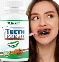 KURAIY Teeth Whitening Activated Carbon Powder Healthy Harmless Bamboo Charcoal Whitening Oral Hygiene Cleaning Teeth Caring 100g-thumb1