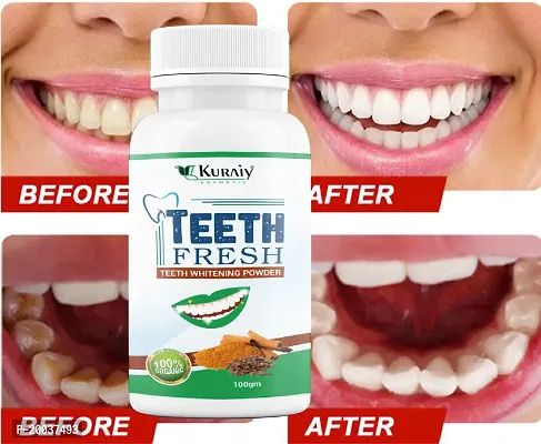 KURAIY Teeth Whitening Activated Carbon Powder Healthy Harmless Bamboo Charcoal Whitening Oral Hygiene Cleaning Teeth Caring 100g-thumb3