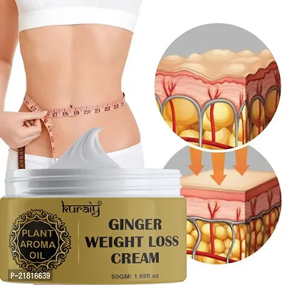 KURAIY Tummy Ginger cream  For Belly Drainage Ginger cream For Belly / Fat Reduction For Weight Loss,Weight Loss cream pack of 1-thumb0