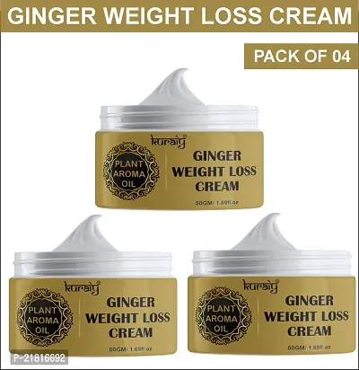 KURAIY  Ginger Slimming Cream Fast Lose Weight Fat BurnThin Leg Waist Slim Massage Cream Beauty Body Care pack of 3-thumb0