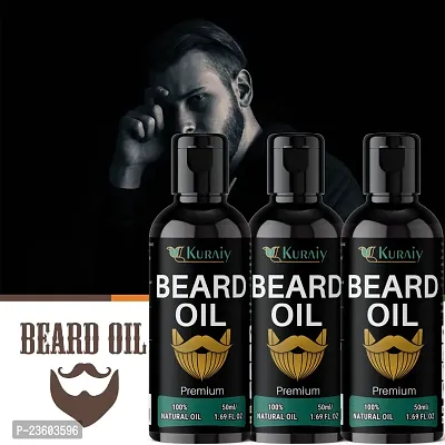 KURAIY Beard Growth Oil 100% Natural Beard Growth Essence Hair Loss Products Beard Care Hair Growth Nourishing Enhancer Beard Care-thumb0