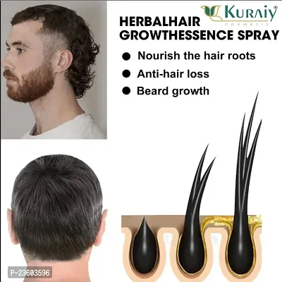 KURAIY Beard Growth Oil 100% Natural Beard Growth Essence Hair Loss Products Beard Care Hair Growth Nourishing Enhancer Beard Care-thumb4