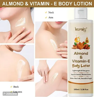 KURAIY Almond Body Lotion Whitening Moisturizing Lasting Fragrance Nicotinamide Body Moisrurizer Cream For Women Skin Care Large Bottle-thumb0