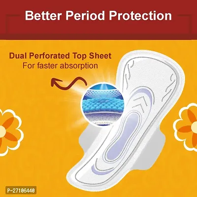 Sanitary Napkin Pads with Cottony-Soft Top Layer for Women (40 Pads Each, 320mm Gel Technology)PACK OF 2-thumb4