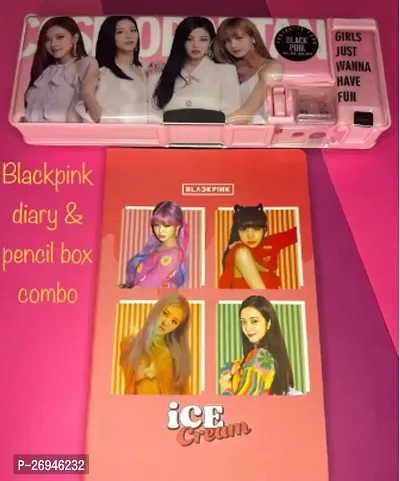 Blackpink Diary With Pencil Box, Pencil Box Has An Integrated Sharpner