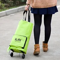 Collapsible Trolley Bags Folding Shopping Bag with Wheels Foldable Shopping Cart Reusable Shopping Bags Grocery Bags Shopping Trolley Bag-thumb1