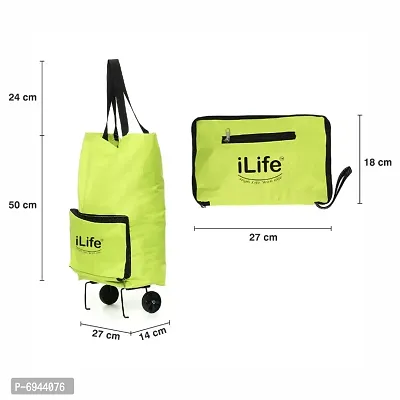 Collapsible Trolley Bags Folding Shopping Bag with Wheels Foldable Shopping Cart Reusable Shopping Bags Grocery Bags Shopping Trolley Bag-thumb3