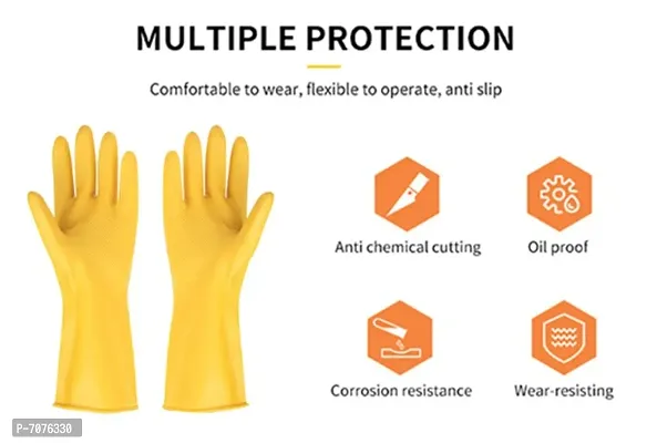iLife Chemical Resistant Latex Rubber Gloves,Heavy Duty Work Industrial Glove for Lab, Safety  C-thumb4