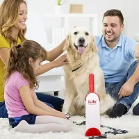 iLife furniture -Animal Cleaning  Hair Remover Brush -lint Remover for pet Hair Animal Hair Removal Tool-Double-Sided Lint Brush with Self-Cleaning Base -Great for : Furniture, Clothing (Red)-thumb3