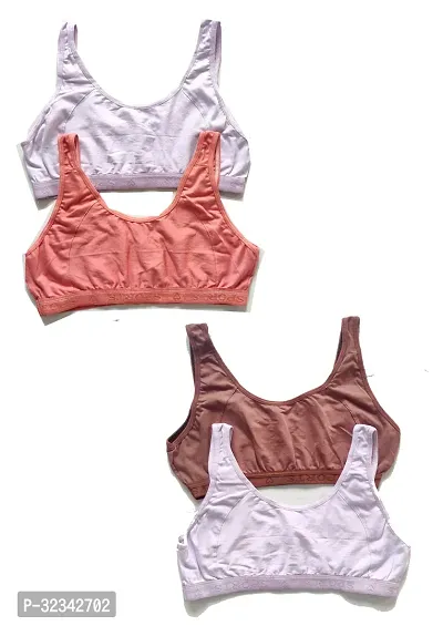 Stylish Cotton Blend Bra for Women Pack of 4-thumb0