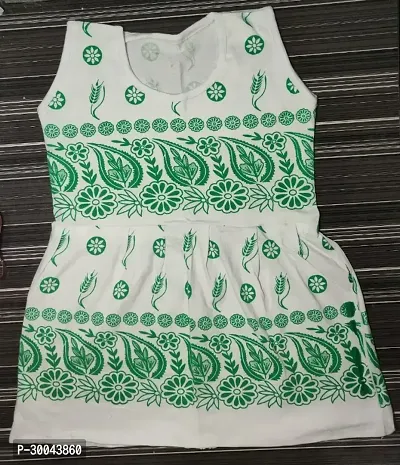 Fabulous White Cotton Printed Frock For Girls-thumb0