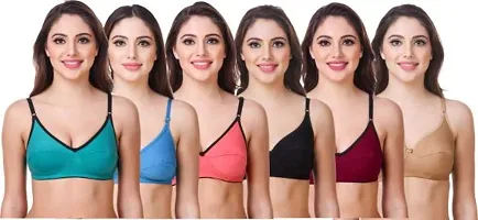 Trendy Solid Regular wear Bra Combo