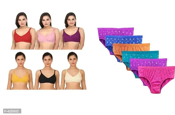 Women Trendy Bra & Panty Set Pack Of 6-thumb0